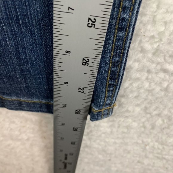 Lands' End Canvas Jeans Women's 31 Blue Denim Stretch Low Rise Straight Leg 7880 - Picture 4 of 9